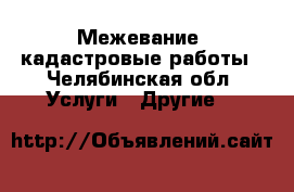 Межевание, кадастровые работы - Челябинская обл. Услуги » Другие   